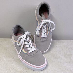 Vans Gray with Cloud And Pastel Rainbow Missy 4